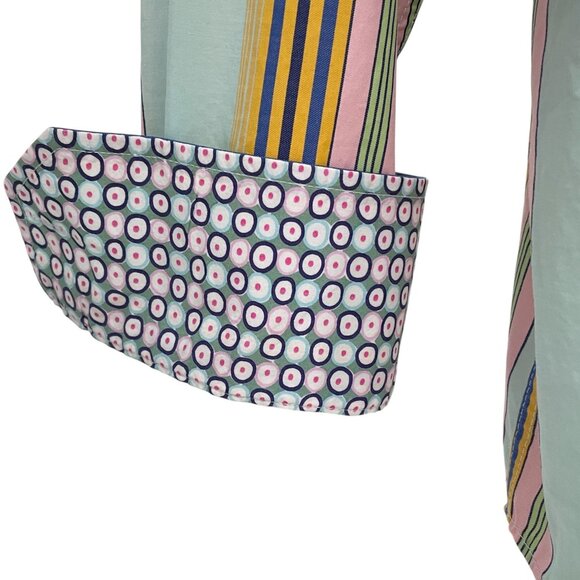 Bugatchi Uomo Striped Shirt Preowned Cotton Pastel Smart Casual Artsy Unique - Picture 10 of 13